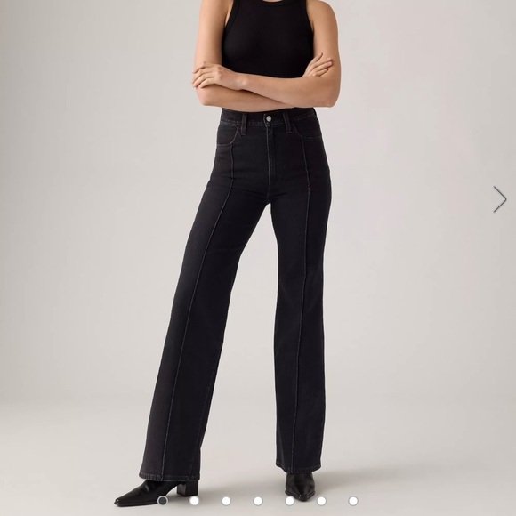 Levi's Ribcage Bell Western Women’s Jeans 31 x 30 Flare Wide Leg Boho 70’s Retro - Picture 2 of 10